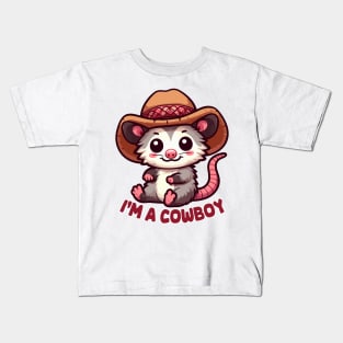 Cute Hat Opossum Kids T-Shirt